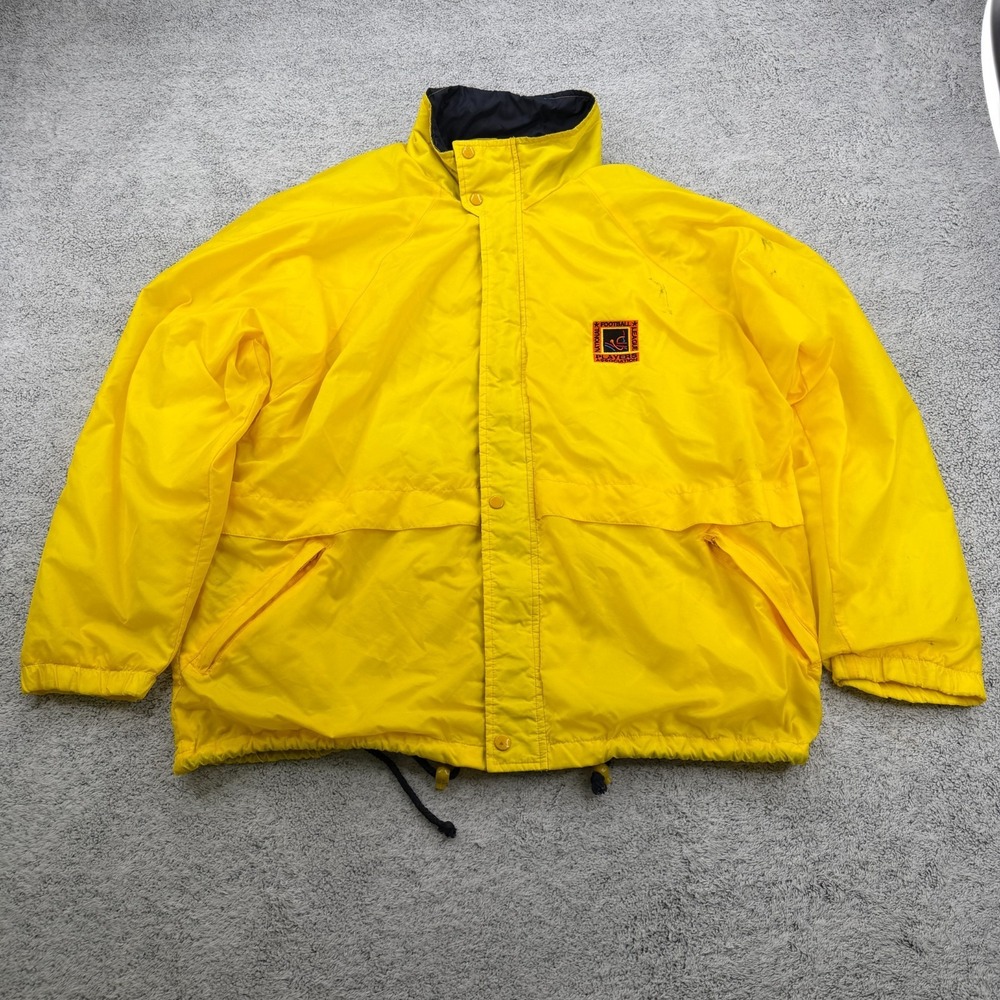 Vintage Rawlings Windbreaker Jacket Mens XL Yellow Mock NFL Players Association
